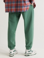 FRIENDS WITH ANIMALS - Straight-Leg Logo-Embroidered Cotton-Jersey Sweatpants - Green