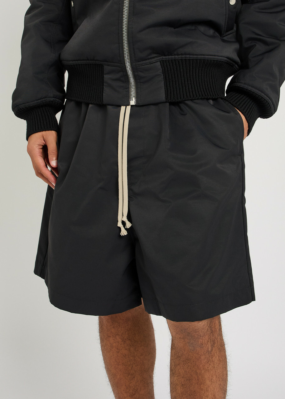 Rick Owens Faun Nylon and Cotton-blend Shorts Black