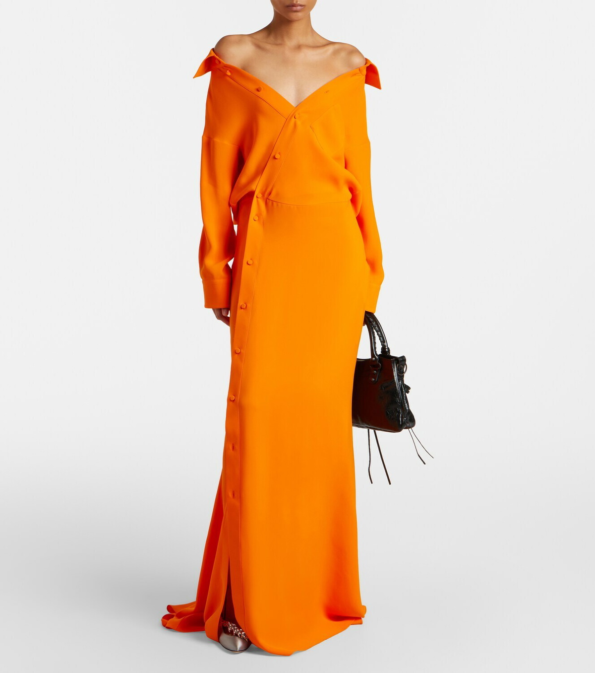 Balenciaga x Manolo Blahnik satin slingback pumps