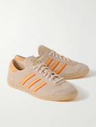 adidas Originals - Hamburg 24 Leather-Trimmed Suede Sneakers - Neutrals