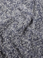 Loro Piana - Cable-Knit Cashmere Half-Zip Sweater - Blue