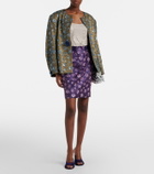 Jacques Wei Floral sequined pencil skirt