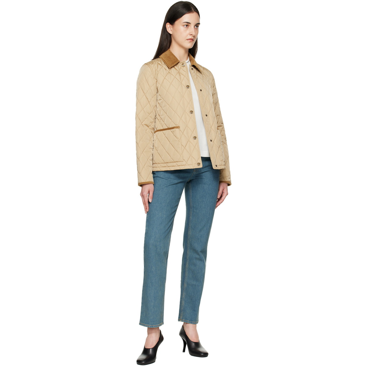 Burberry Beige Quilted Nylon Jacket