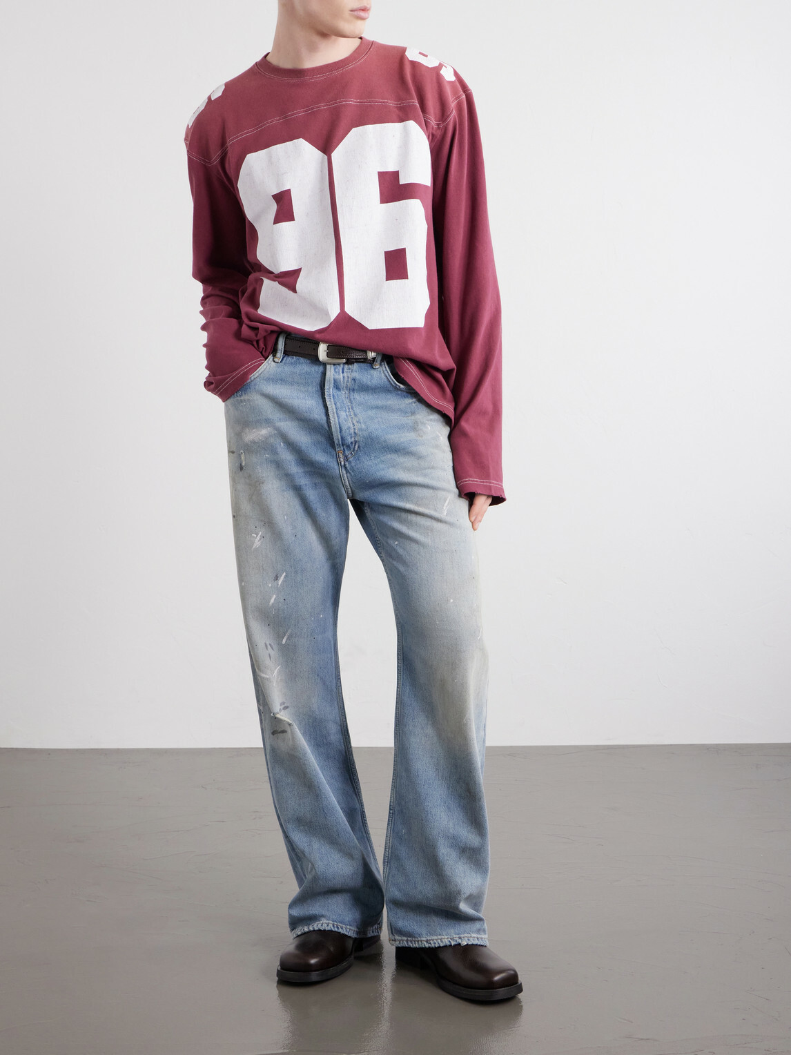Acne Studios - Exfold Printed Cotton-Jersey T-Shirt - Red