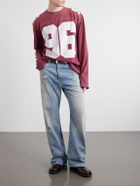 Acne Studios - Exfold Printed Cotton-Jersey T-Shirt - Red