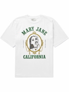 Local Authority LA - Mary Jane Printed Cotton-Jersey T-Shirt - White