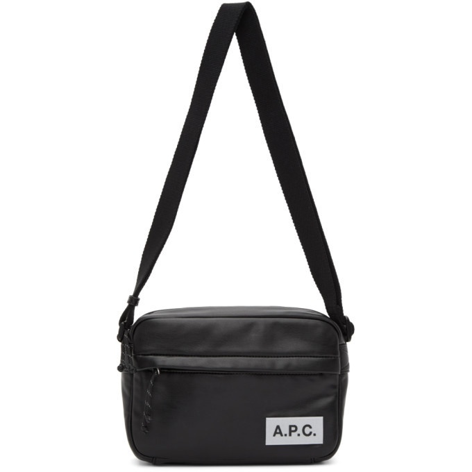Photo: A.P.C. Black Faux-Leather Protection Camera Bag