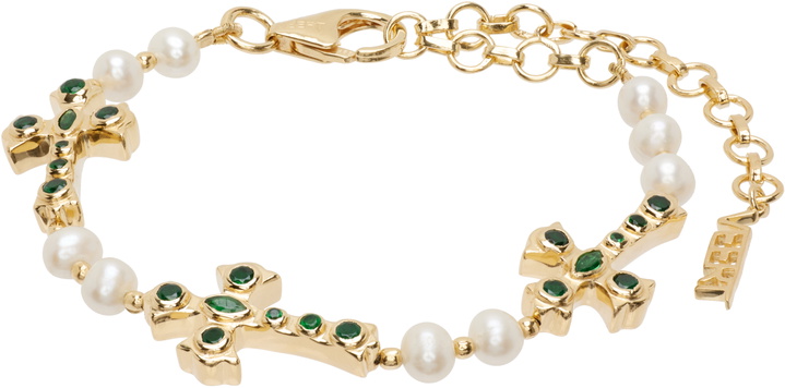 Photo: VEERT 'The Cross & Freshwater Pearl' Bracelet