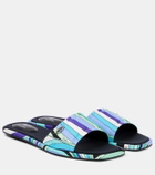 Pucci Iride twill thong sandals