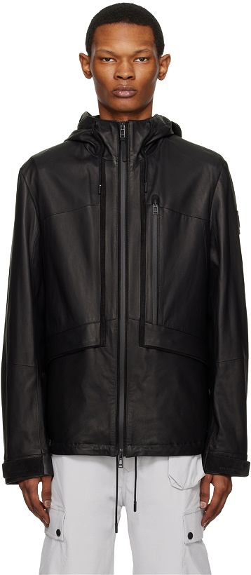 Photo: Belstaff Black Headwind Leather Jacket