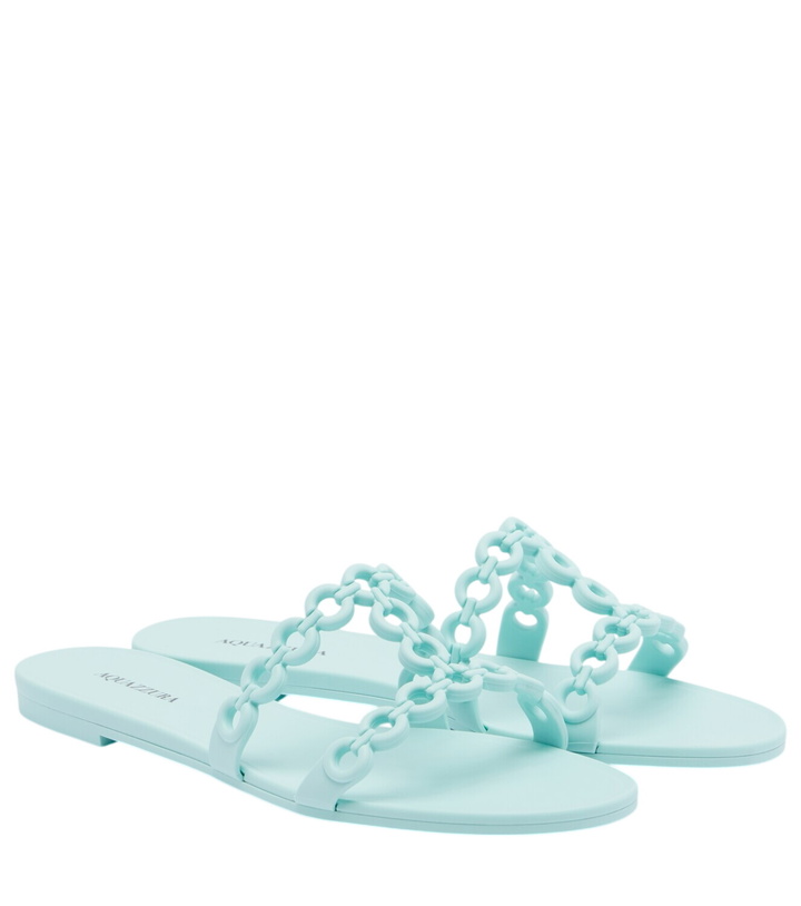 Photo: Aquazzura Infinity Chain Jelly slides