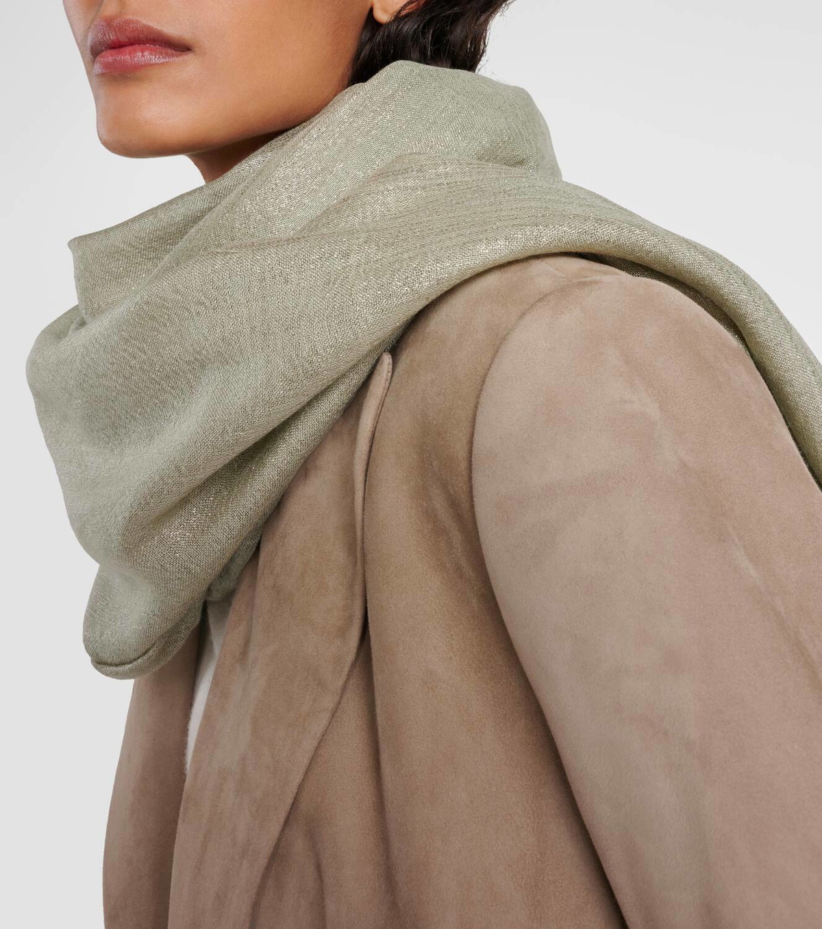 Brunello Cucinelli Cashmere and silk-blend scarf Brunello