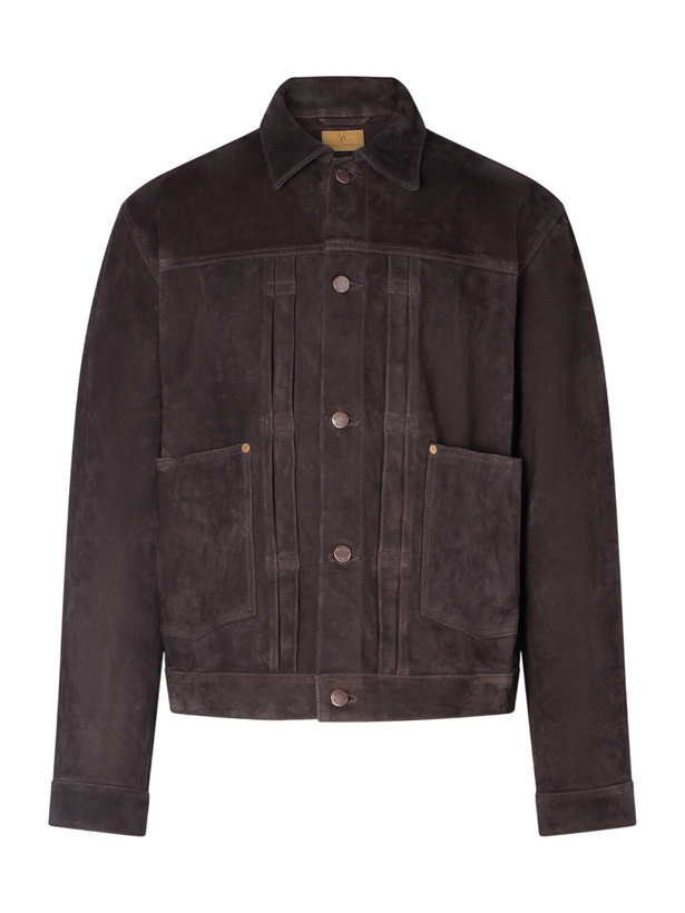 Photo: Nudie Jeans - Dante II Suede Trucker Jacket - Brown