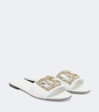 Dolce&Gabbana DG embellished leather slides