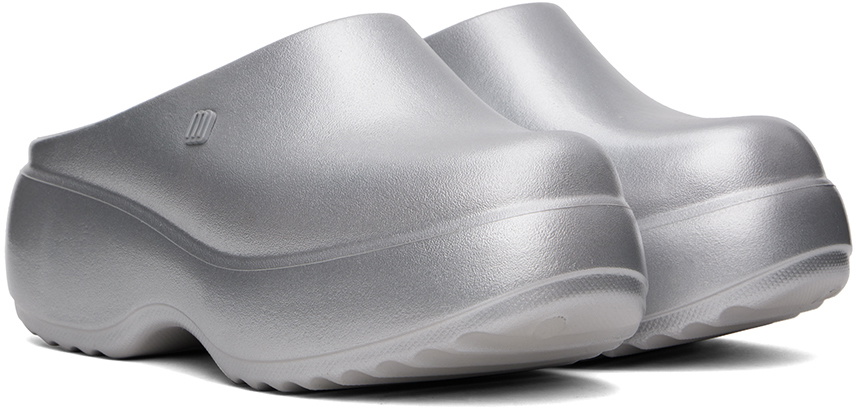 Melissa Silver Free Clog Platform Loafers