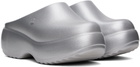 Melissa Silver Free Clog Platform Loafers