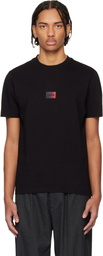 Hugo Black Gradient-Logo Cotton Jersey T-shirt