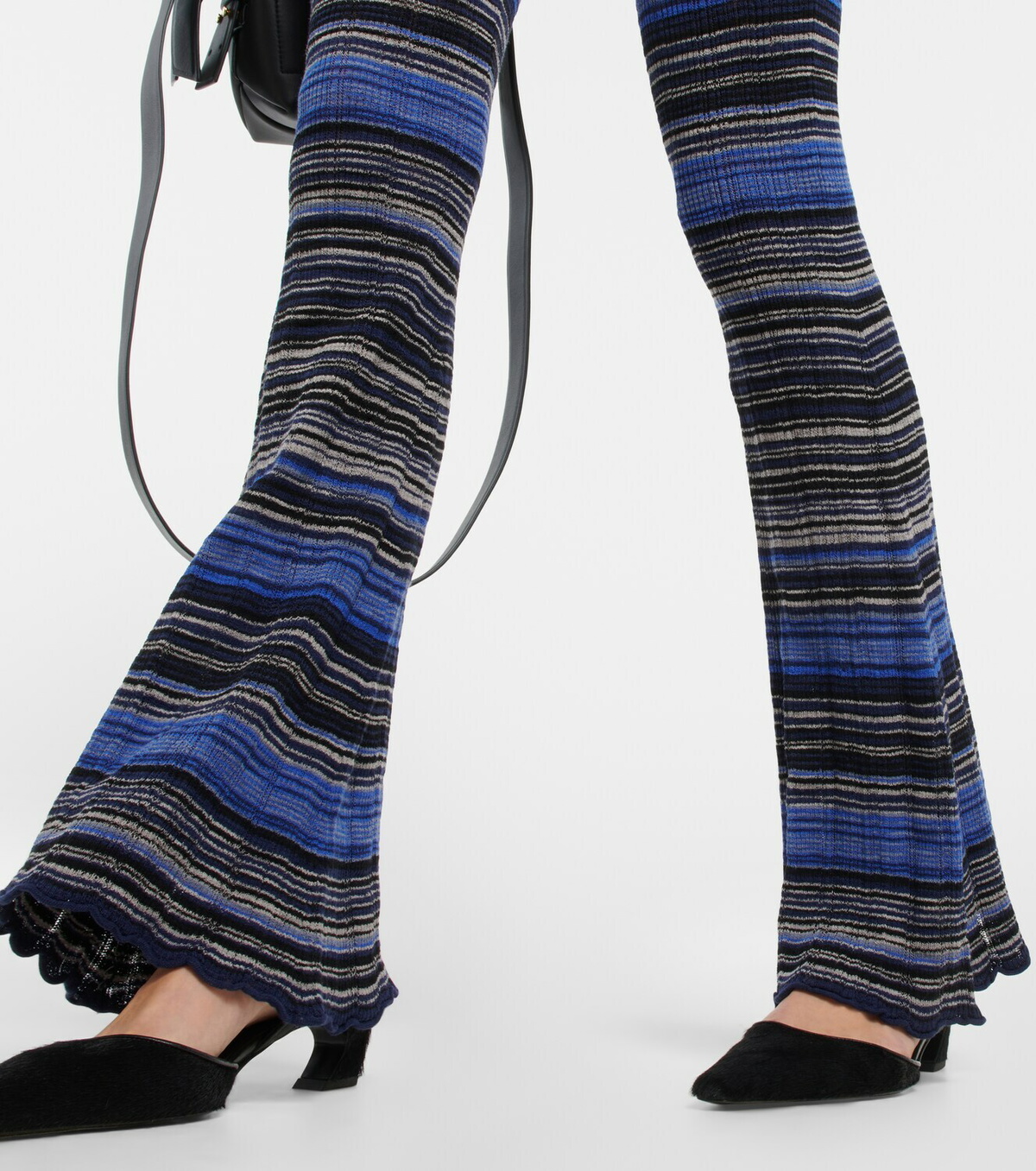 Acne Studios - Striped cotton-blend knit pants Acne Studios display picture 1
