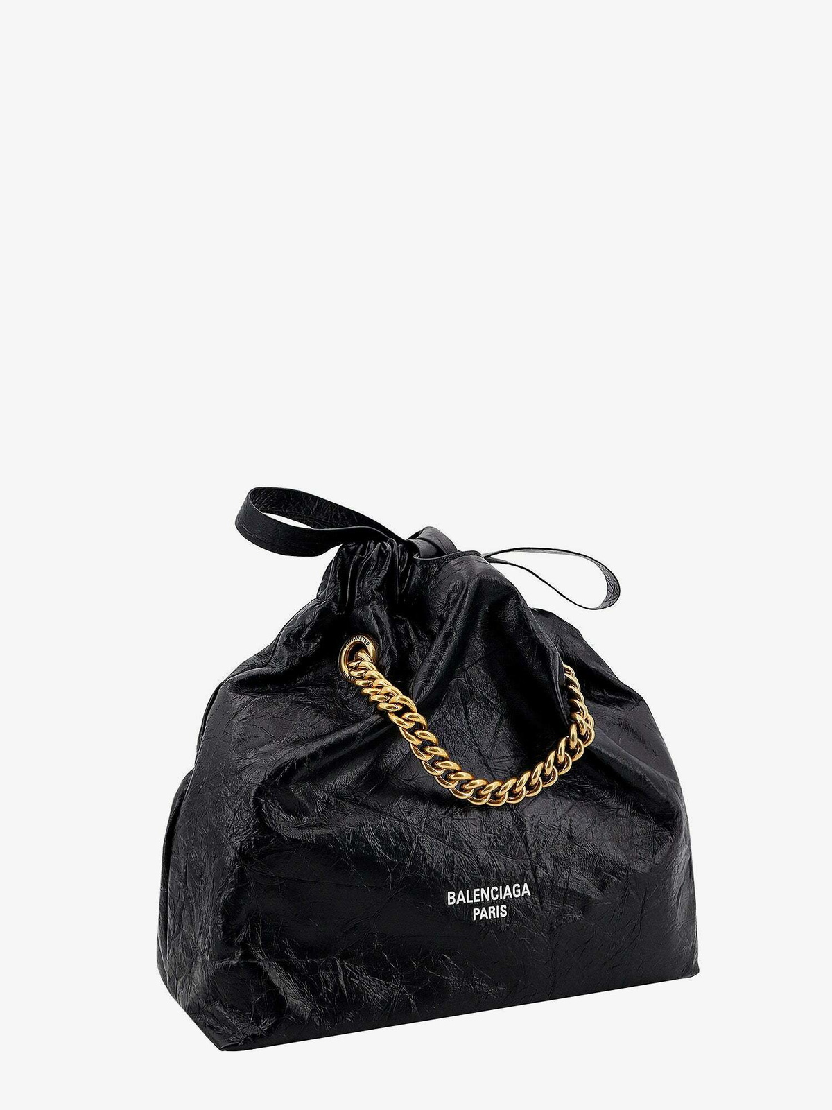 Balenciaga Crush Black Womens Bucket Bag Balenciaga