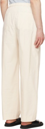 AMOMENTO Off-White Pleated Trousers