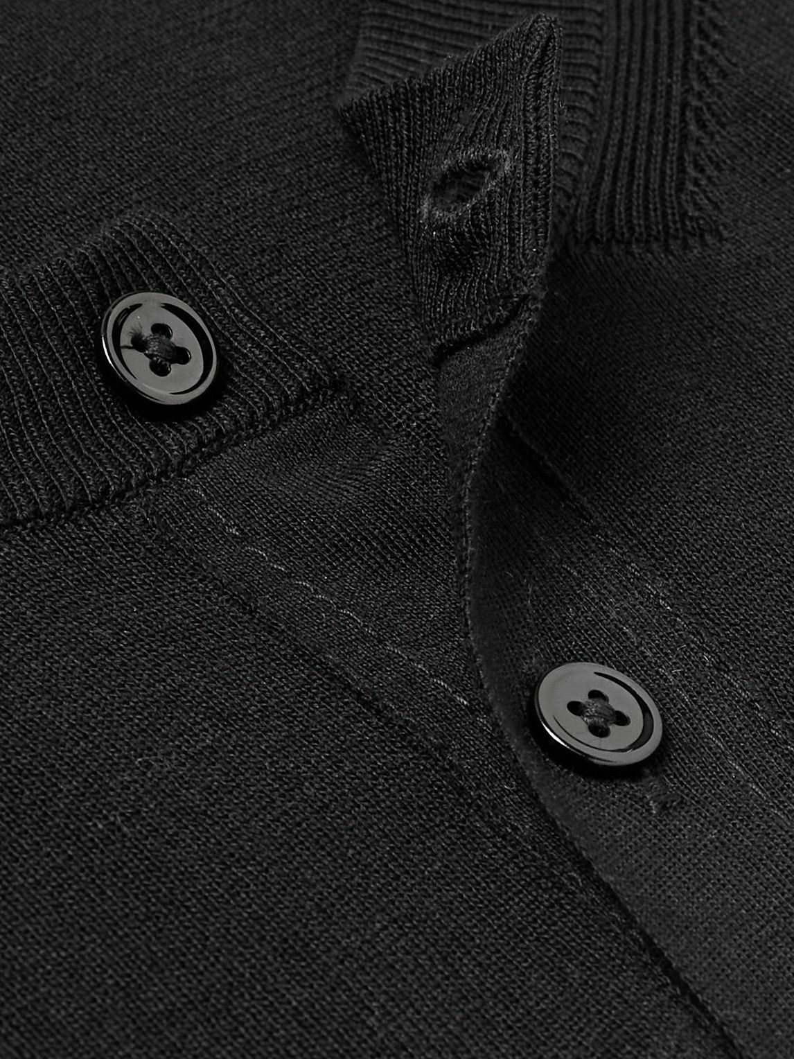 TOM FORD - Silk Henley Sweater - Black TOM FORD