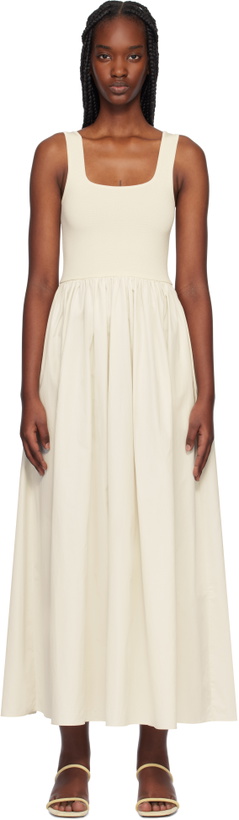Photo: Matteau Off-White Knit & Cotton Midi Dress
