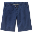 Brunello Cucinelli - Linen and Cotton-Blend Canvas Drawstring Shorts - Navy