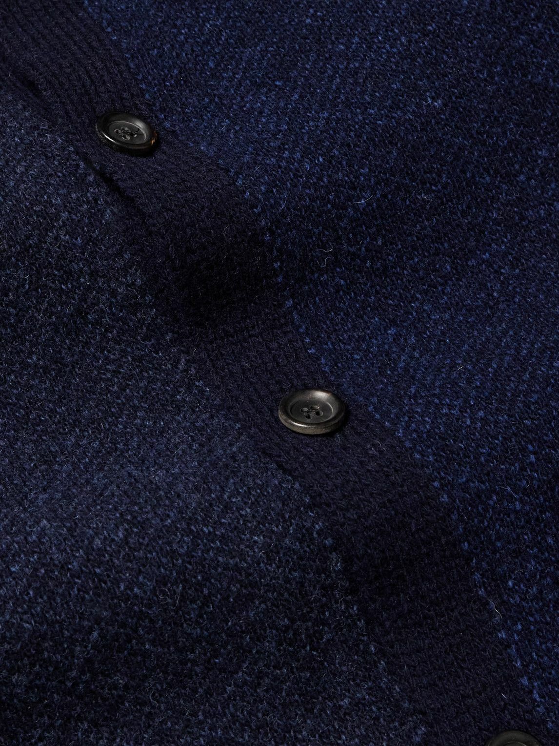 Oliver Spencer - Britten Patchwork Wool Cardigan - Blue