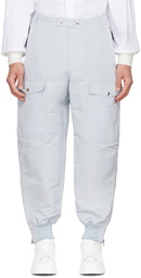 Alexander McQueen Blue Recycled Polyester Cargo Pants