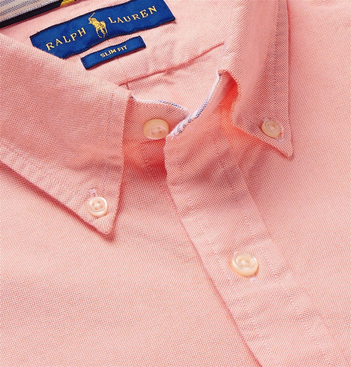Polo Ralph Lauren - Slim-Fit Button-Down Collar Garment-Dyed Cotton Oxford  Shirt - Orange Polo Ralph Lauren