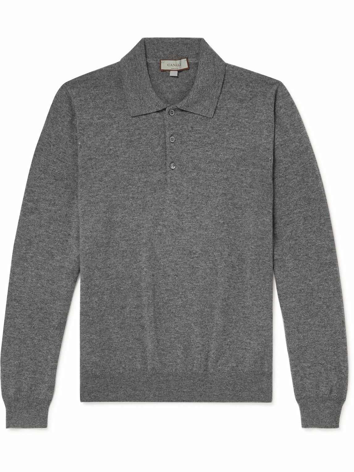Canali - Cashmere Polo Shirt - Gray Canali