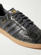 adidas Originals - Samba OG Snake-Effect Leather Sneakers - Black