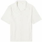 Our Legacy Men's Box Boucle Vacation Shirt in White Boucle