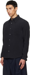 TONYWACK Black Silk Crepe Shirt