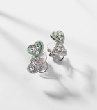 Kamyen 18kt white gold earrings with enamel and diamonds