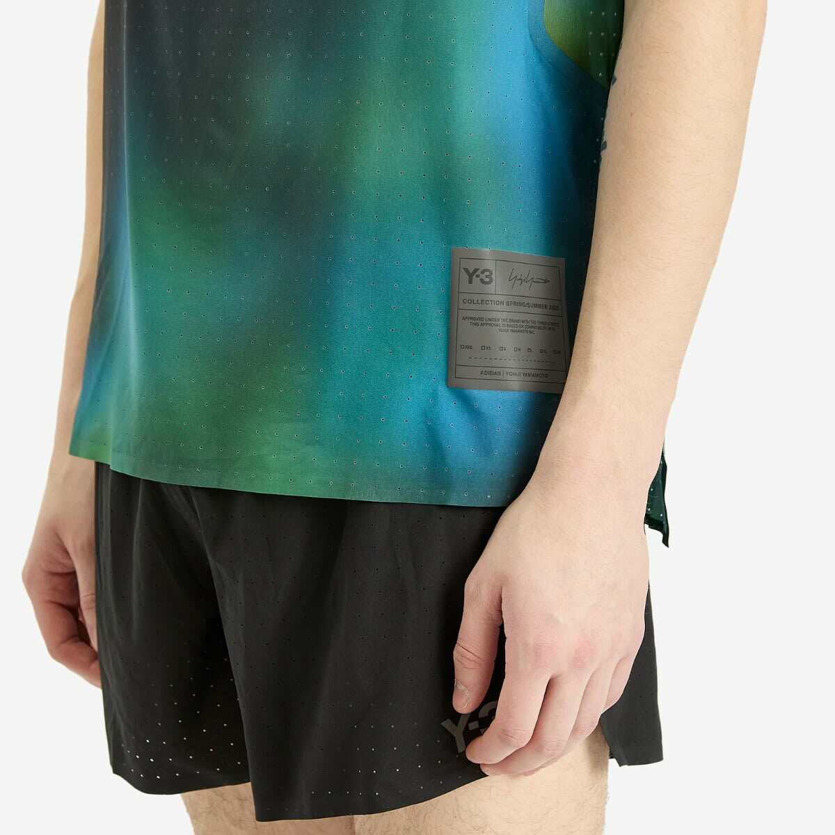 Y-3 Men's Earth Print Run Tank Top in Multi Y-3