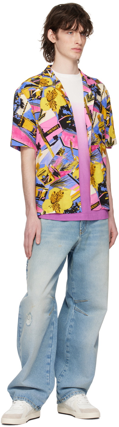 Palm Angels Multicolor Miami Mix Bowling Shirt
