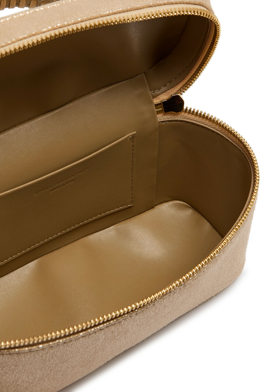 Stella Mccartney Falabella Faux Suede Vanity Case - Gold - One Size