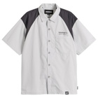Neighborhood Men's Classic 2-Tone Short Sleeve Work Shirt 2 in Gray