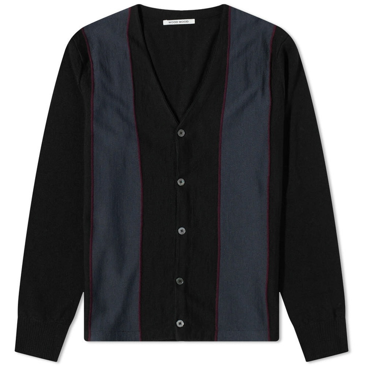 Photo: Wood Wood Men's Mario Striped Cardigan in Black