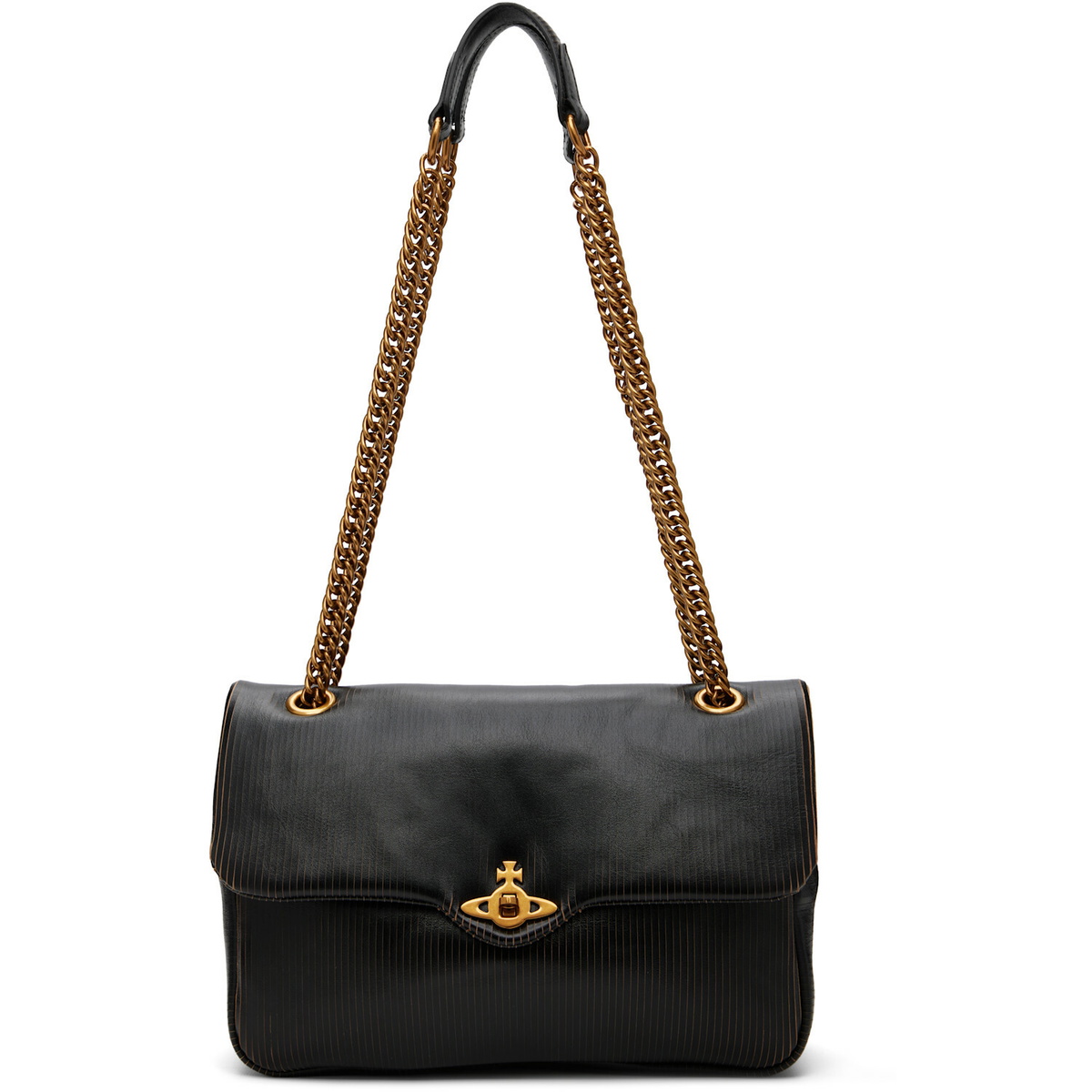 Vivienne Westwood Black Anita Medium Shoulder Bag