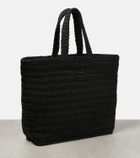 Saint Laurent Rive Gauche Medium raffia-effect tote bag