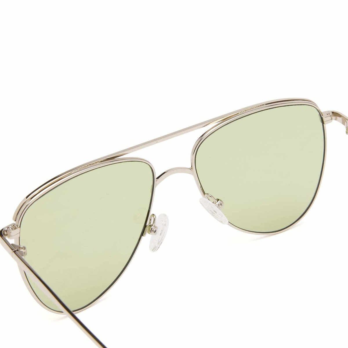 Le Specs The Duke Sunglasses in Silver/Sage Mono 