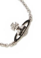 Vivienne Westwood Mayfair Bas Relief orb Rhodium-plated Bracelet - Black - One Size
