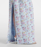 Markarian Odessa floral ikat corset gown