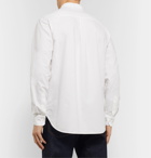 Mr P. - Grandad-Collar Cotton Oxford Shirt - White