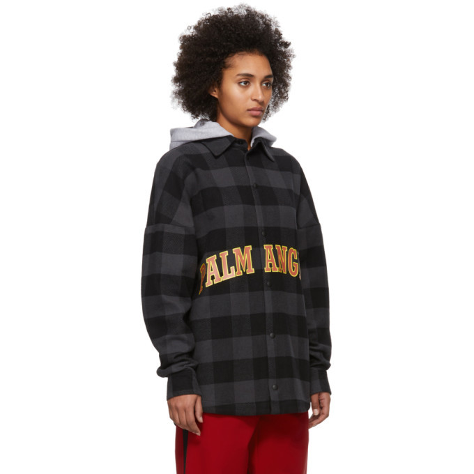 Palm angels flannel hoodie hot sale