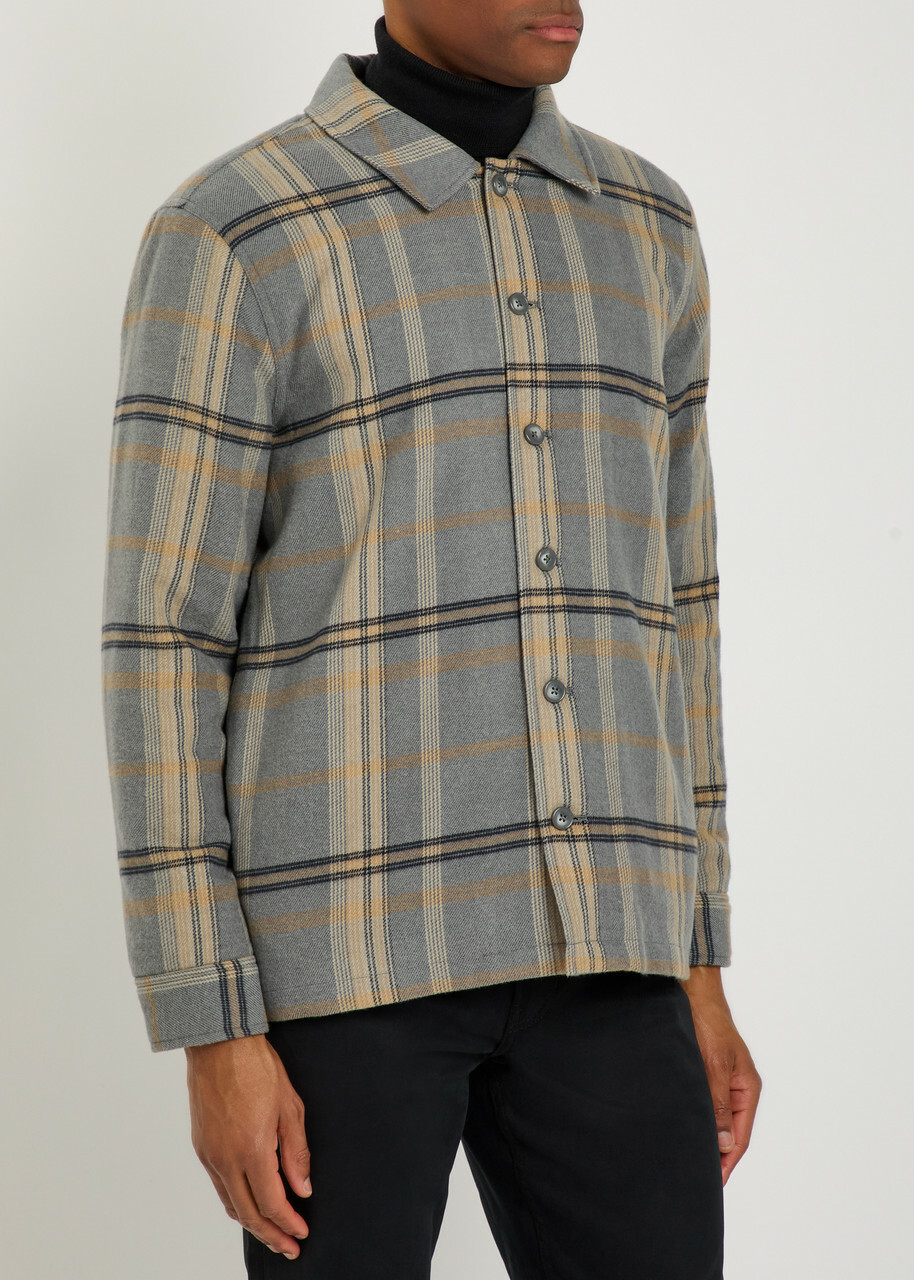 Paige Telford Plaid Flannel Jacket Blue