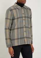Paige Telford Plaid Flannel Jacket Blue