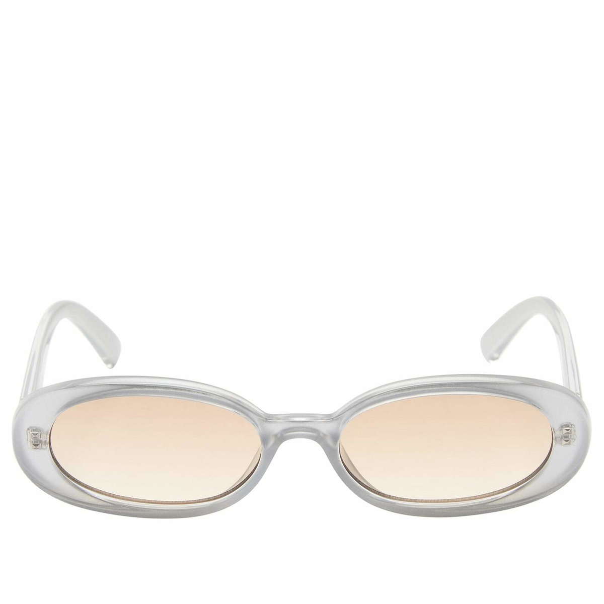Le Specs Women's Outta Love Sunglasses in Silver Pearl/Light Brown Grad 
